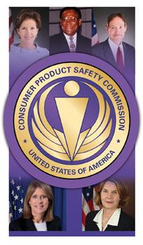 The CPSC’s Republican minority members, pictured below the seal,say their Democratic colleagues impose regulation without

considering costs to industry.
