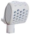 Access blocked: The new Pool and Spa Drain ProteKtor, which inserts directly into the drain’s pipe, is meant to prevent access in case the drain cover comes off.