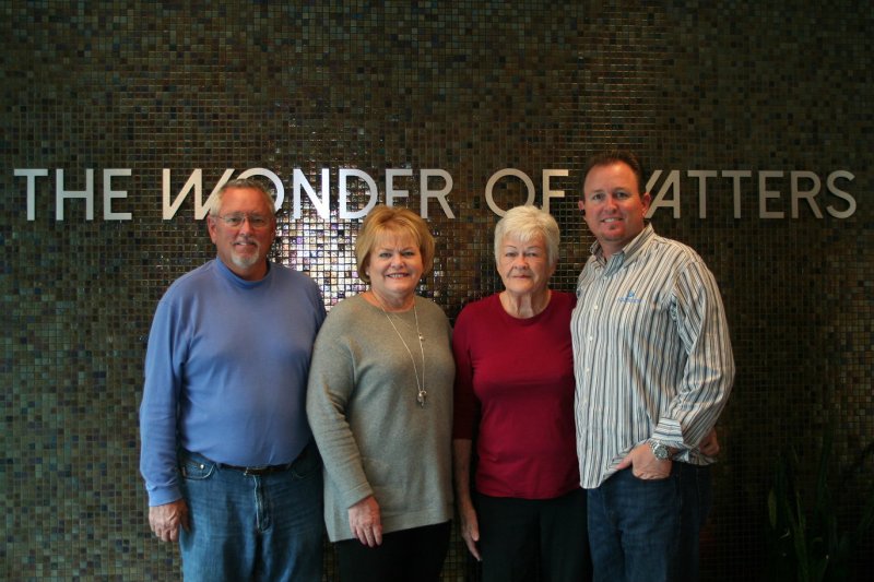 The generations: Watters Aquatech, a family firm, includes (L-R) owners Russ and Susan Watters, Nani Swecker and Dustin Watters.