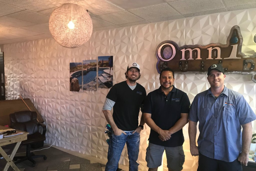 Company owners, from left: Aaron Baker, Martin Lopez, and Michael Baker.