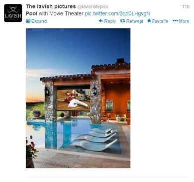 This pool shared by&nbsp;&nbsp;
@lavishlifepics&nbsp;appears to be the best place to watch Super Bowl XLVIII&nbsp;#PSNSocialService.