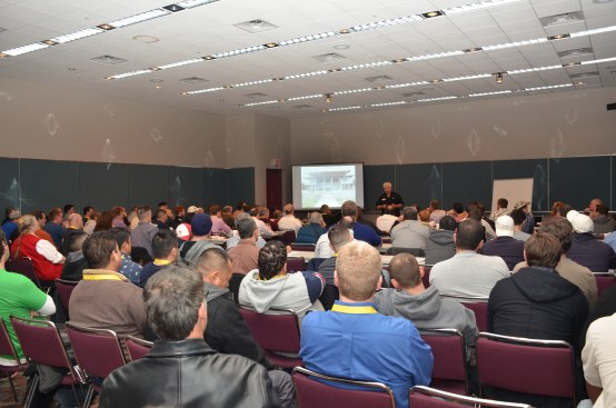 Class in session: The education program at The Pool & Spa Show, 
powered by the Northeast Spa & Pool Association, offers technical 
and business seminars, plus specialty and general sessions.